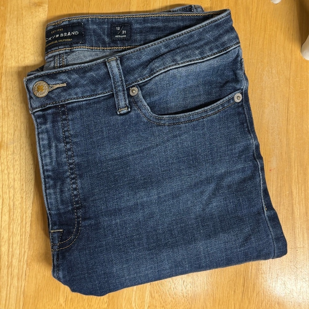 Lucky Brand Jeans 12 31 Hayden Skinny Blue High Rise Stretch Denim